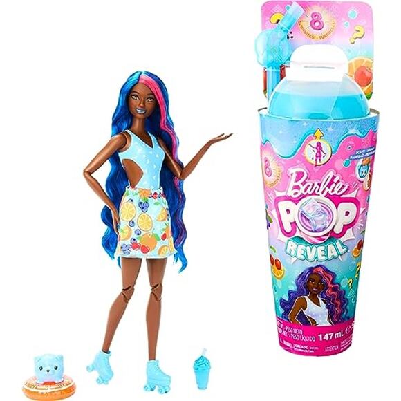 Barbie Pop Reveal Fruit Series Fruit Punch Doll Slime Scent & Color Change NWT - Picture 1 of 5
